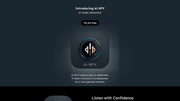 AI-Spy Ai audio detection.  Listen with Confidence.