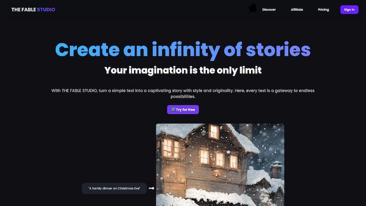 Turn texts into AI-animated stories Turn your ideas into stunning visual stories with the power of AI. Try for free today!