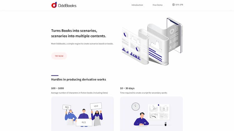 OddBooks Experience OddBooks - revolutionizing content creation by transforming books into unique scenarios. Unleash your creativity with AI. OddBooks - where stories inspire possibilities.