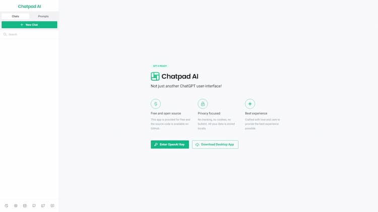 Chatpad AI A free, open-source, and slick UI for ChatGPT