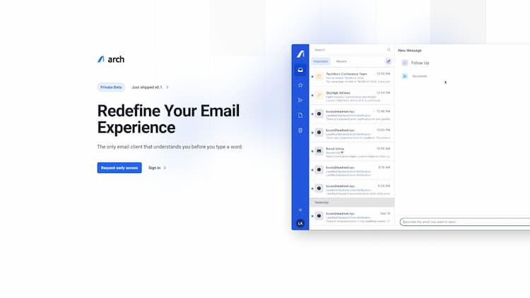 Arch Arch | The First AI Email Copilot