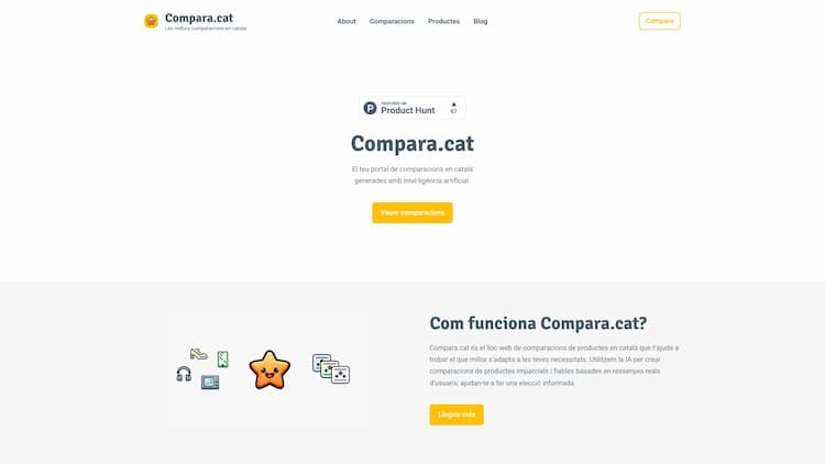 Compara.cat Compara.cat – el teu portal de comparacions imparcials en català. Comparem des dels millors productes fins als noms més originals.