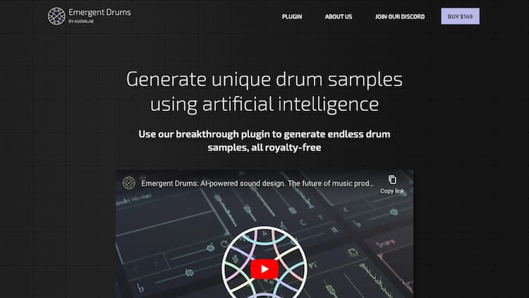 Emergent Drums Emergent Drums by Audialab - Generate infinite, royalty-free drum samples with AI