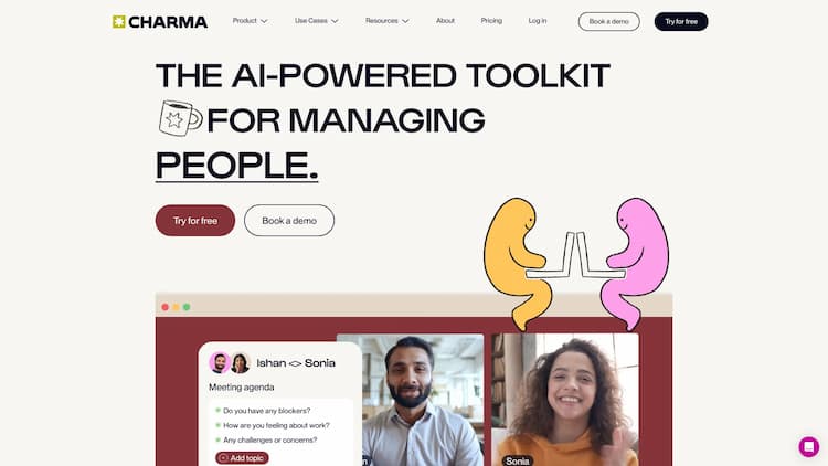 Charma Charma provides managers with AI-powered people management software that enables greater success.