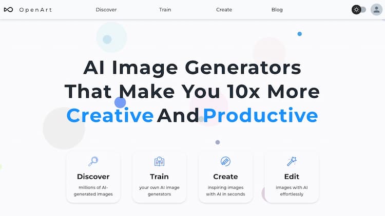 Openart Generate art using AI to imagine and create images, photos, illustrations, paintings and more. Increase your productivity and creativity by using text or uploaded images to OpenArt.