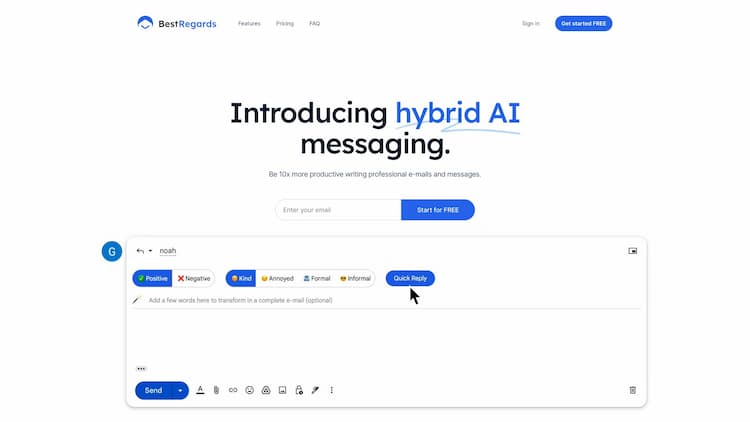 BestRegards AI An AI that replies to your e-mail and messages.