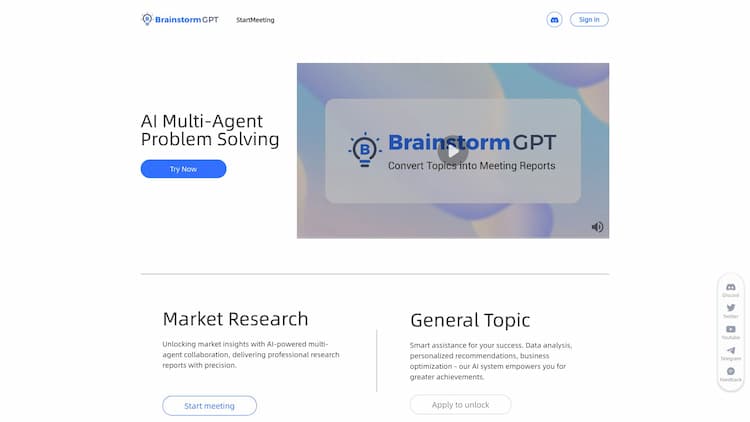 BrainstormGPT.ai Empowering AI for Business Decision