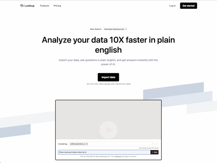 Lookup Utilize an analytics platform powered by artificial intelligence to expedite the process of transforming data into valuable insights, achieving a speed that is ten times faster.