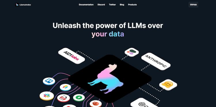 LlamaIndex A flexible data framework created to effortlessly combine personalized data sources with extensive language models (LLMs).