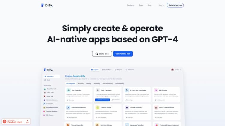 Dify.AI The next-generation development platform to easily build and operate generative AI Applications.