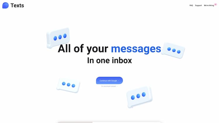texts.com The ultimate messaging app