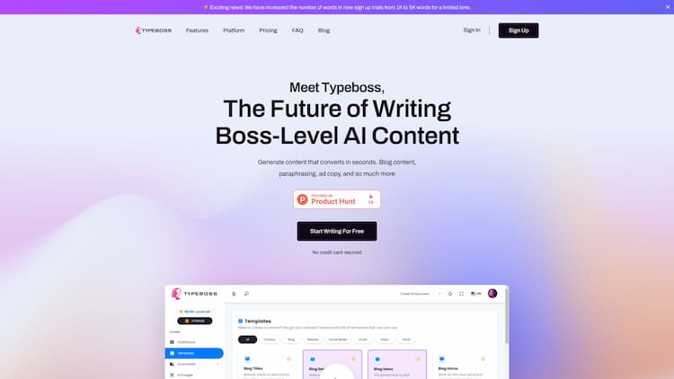 Typeboss Copywriting Tool - Typeboss | Boss-Level Writing Game
