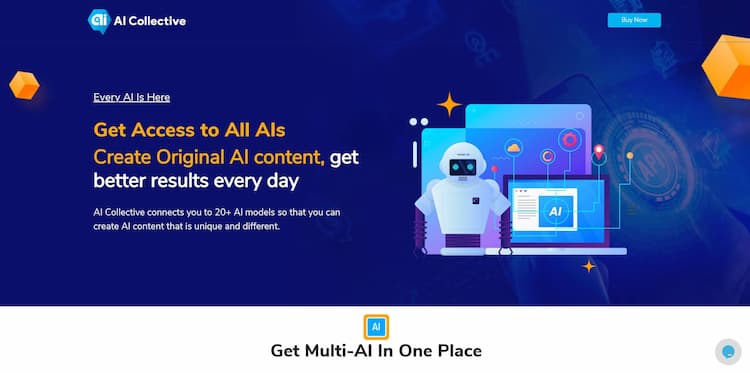 AI Collective This product offers a wide range of AI models, allowing users to generate distinct and diverse AI content.