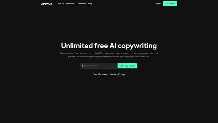 Jounce The future of marketing is here, & it's powered by AI. Copywriting and artwork that used to take marketers days and weeks to create can now be done in seconds.
