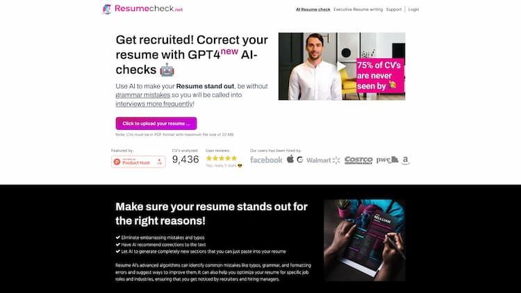 ResumeCheck.net We will help you analyze your resume in one minute