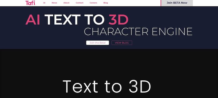 Tafi Avatar A cutting-edge engine that transforms text into three-dimensional characters.