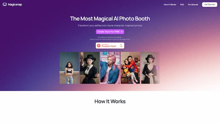 Magicsnap AI  Transform your selfies into movie character-inspired photos.