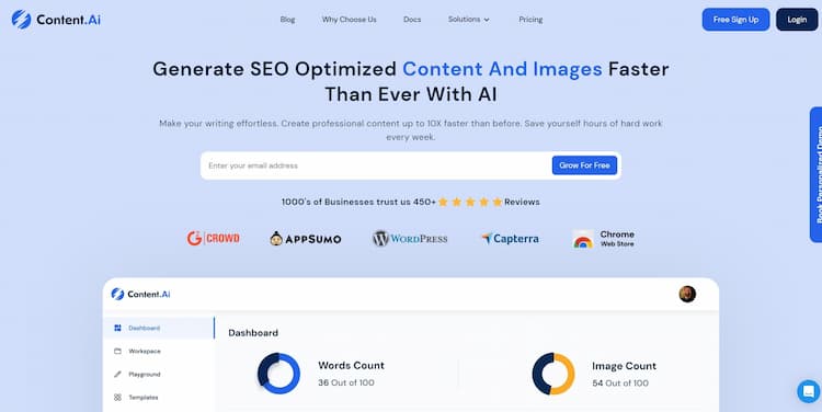GoZen Content.Ai Experience the power of AI to effortlessly produce SEO optimized content and images at an unprecedented speed. Enhance your writing process and generate professional-grade content up to 10 times faster than ever before.