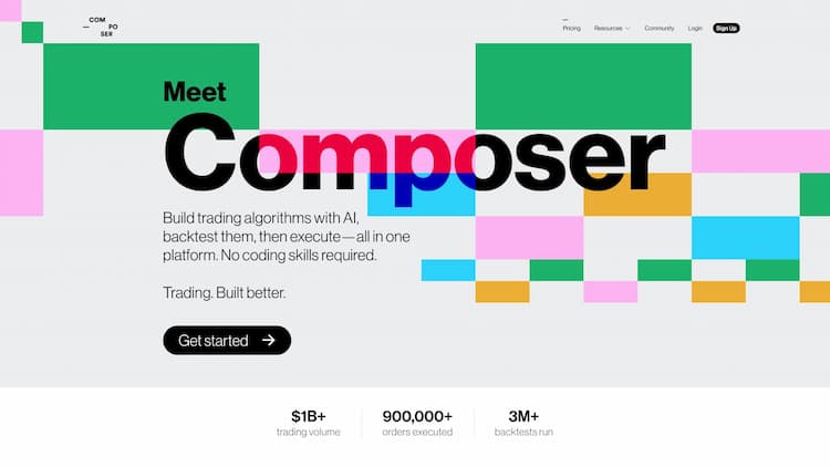 Composer - Your AI Copilot for Trading Meet Composer, the automated trading platform and investment app. Build trading algorithms with AI, backtest them, then execute—all in one platform. No coding skills required.