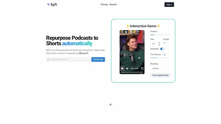 Syft Syft | Podcast Clip Generator