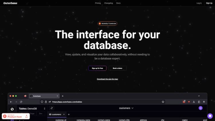 Outerbase The interface for your database. View, update, and visualize your data collaboratively, without needing to be a database expert.