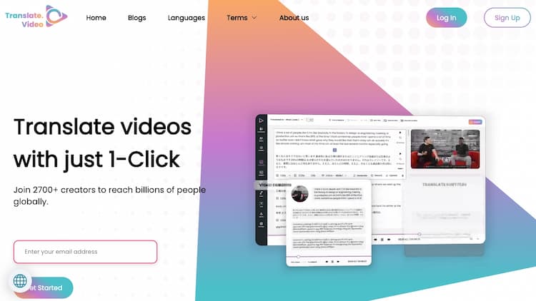 Translate.video Join 250,000+ creators to reach billions of people globally