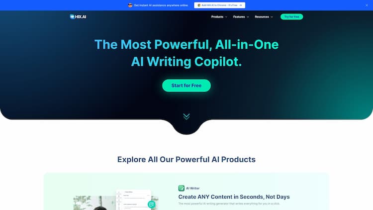 Hix AI Generate high-quality copies for ads, emails, blogs, and more in seconds with HIX.AI, the most powerful, all-in-one AI writing copilot on the market.