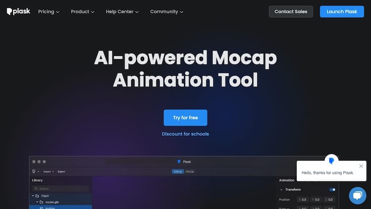 Plask Plask offers AI motion capture from video, transforming your videos into stunning animations. Dive into our step-by-step guide and learn how to use our motion capture camera for the best results.