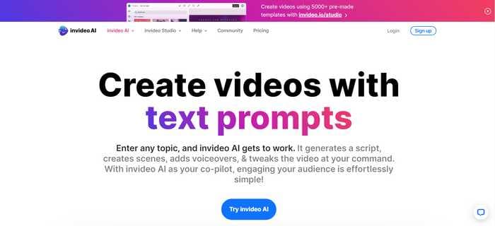 invideo AI Make videos easily by giving a prompt to Invideo AI. Ideal for content creators, YouTubers and marketers, invideo AI offers a seamless way to turn your ideas into publish-ready videos with AI.