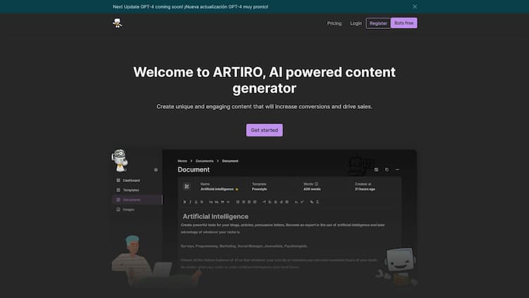 ARTIRO Artiro - AI power and your creativity working together