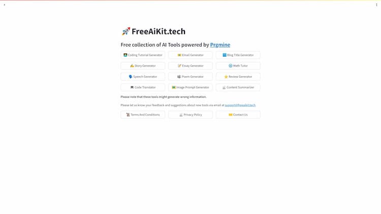FreeAiKit FreeAiKit – AI Tools for Free