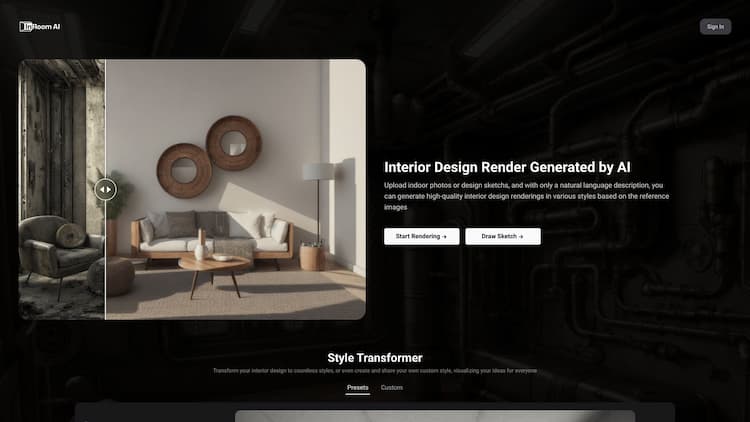 InRoom AI Interior Designer AI enables the abilities that everyone now can be interior designer. Redesign your room by a photo. This is the GPT of the interior design, transforming conceptual interior design from photo into high-quality renderings in seconds. Interior AI render beautiful interior idea for designers, make design ideas come true.