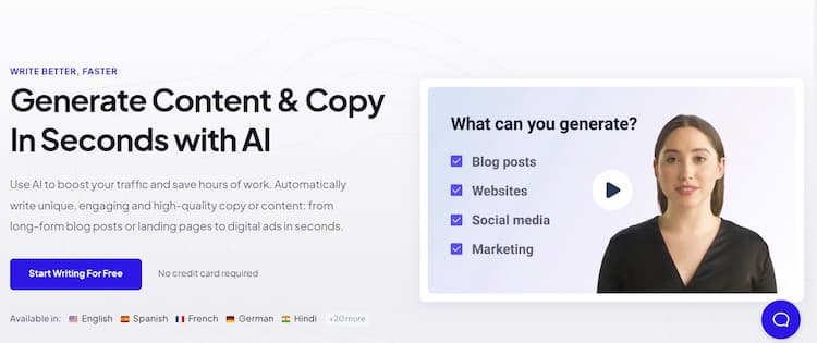 Copymatic Save time and boost traffic by utilizing AI to automate the creation of content.