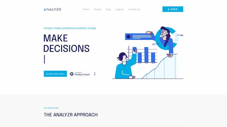 Analyzr Analyzr makes predictive analytics and machine learning simple, enabling B2B sales and marketing analytics for midmarket and enterprise customers.