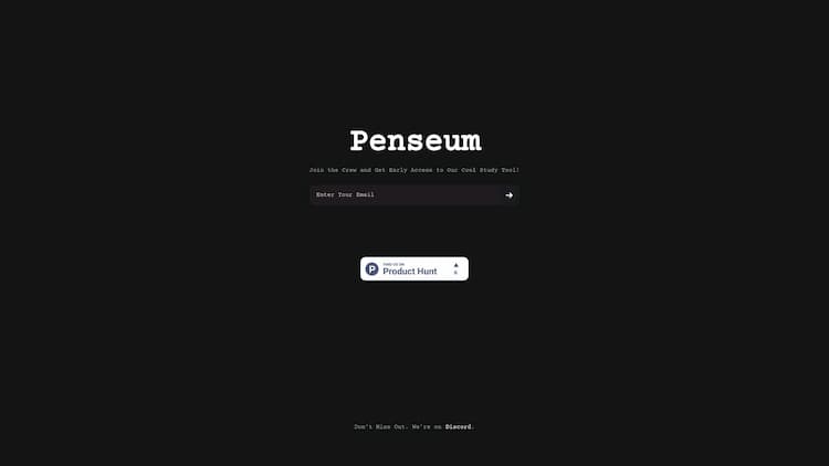 Penseum Discover Penseum, the AI-powered study platform revolutionizing your learning experience. Personalized study guides, searchable materials, and a supportive AI tutor ready to help. Unleash your academic potential today.
