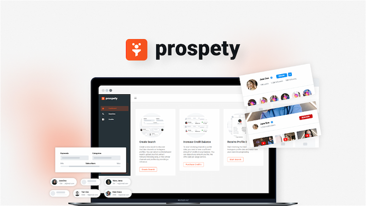 Prospety Discover social media profiles and their contact information with Prospety