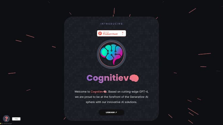 Cognitiev PRO Are you ready to meet the most charming, witty, and irresistible AI chatbot ever created?** Say hello to Cognitiev Pro, a privacy-first, multi-platform, multimodal AI chatbot here to revolutionize how you interact with technology. This incredible creation is bootstrapped