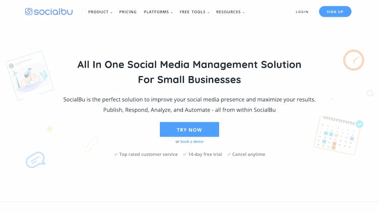 SocialBu SocialBu is an easy to use Social Media Management and Automation Tool. Manage and automate your social media across Facebook, Twitter, Instagram, and LinkedIn.