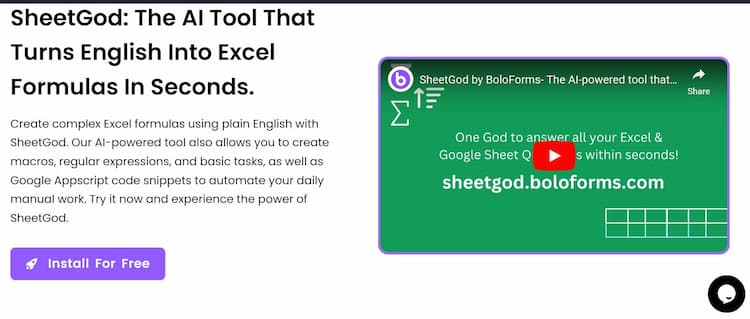 SheetGod Efficiently streamline daily manual tasks by generating intricate Excel formulas and automating them.