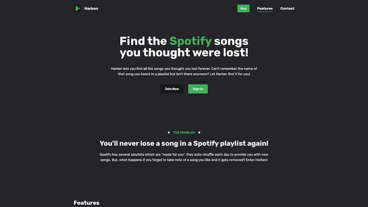 Harken Find the Spotify songs you thought were lost!