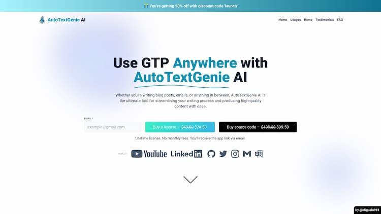 AutoTextGenie AI An innovative app that uses AI to generate full names in multiple languages with connotative meanings.