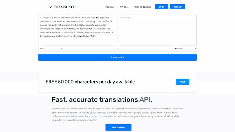 AI-Translate AI Translate - automatic translation api service into more than 99 languages.