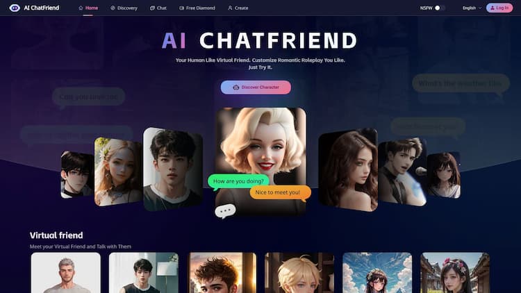 AI ChatFriend AI Charfriend is an unfiltered AI chatbot platform that provides an AI companion for you to talk with.
