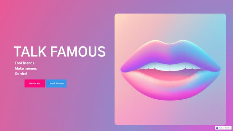 TalkFamous TalkFamous is designed to revolutionize the way content creators make engaging audio content. Leverage the power of advanced AI voices to streamline your content creation process, saving you time and effort while producing high-quality audio.