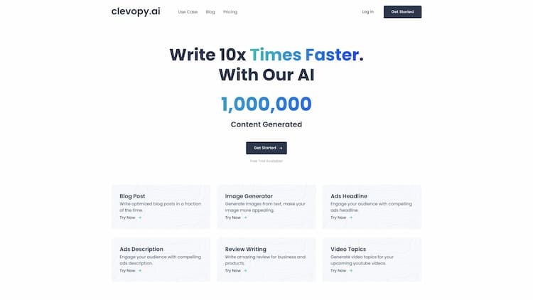 ClevopyAI ClevopyAI is an artificial intelligence writing and content generation tool that uses machine learning to generate various types of content.