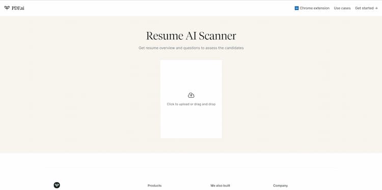 Resume AI Scanner This product aids in evaluating job applicants by analyzing their resumes, extracting pertinent details, and creating inquiries to assess their suitability for a specific role.