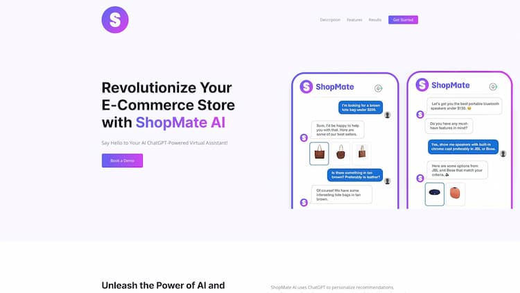 ShopMate AI AI assistant for e-commerce stores