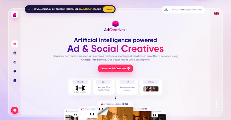 Adcreative.ai Generate high-converting advertisements and social media posts effortlessly and efficiently to achieve superior outcomes.