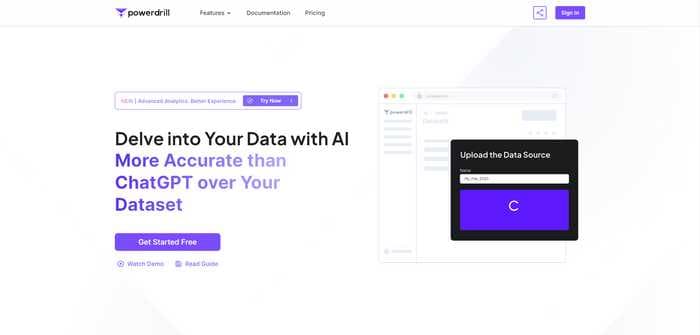 Powerdrill Powerdrill provides the services and platform for no-code and one-stop integration of your data and OpenAI LLMs for intelligent Q&As and ecosystem interaction. It provides the dataset sharing feature to enable you to effortlessly share datasets with others.