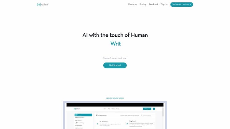 Wole.AI Your WoleAI, Write more, faster